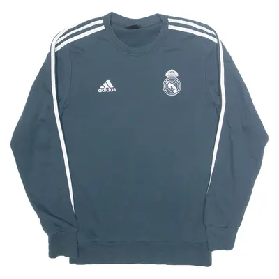 ADIDAS Real Madrid FC Mens Sweatshirt Blue M