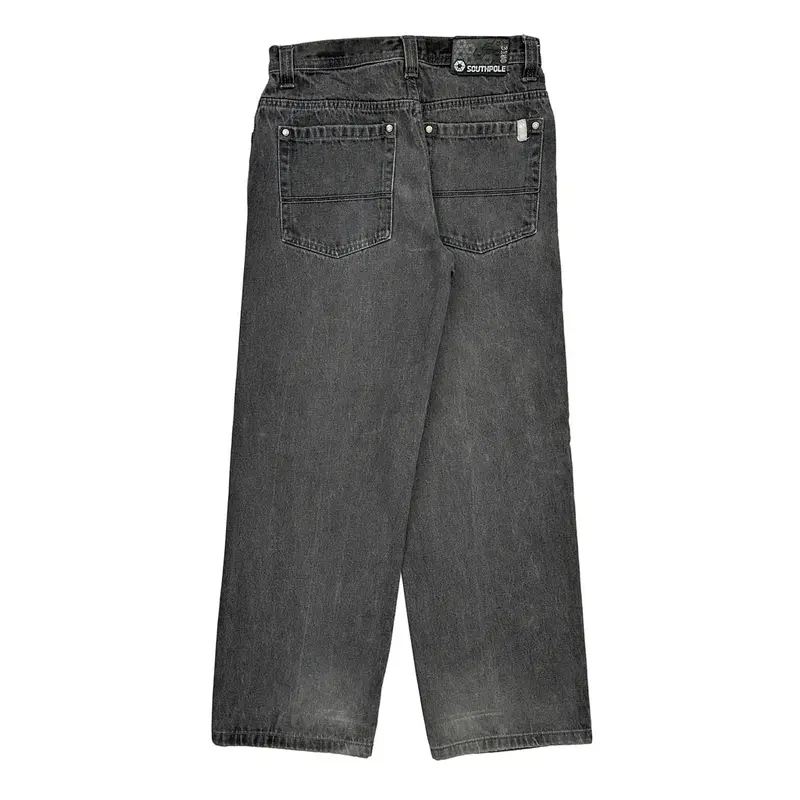 Southpole Jeans - 30W UK 12 Black Cotton