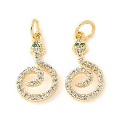 Brass Micro Pave Cubic Zirconia Pendants