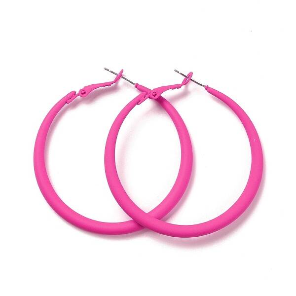 Alloy Big Hoop Earrings for Women