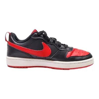 NIKE Court Borough 2021 Sneaker Trainers Black Leather Boys UK 4.5