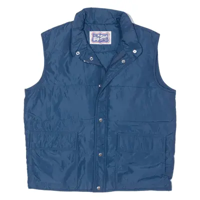 BIG STAR Down Insulated Puffer Gilet Blue 90s Mens L