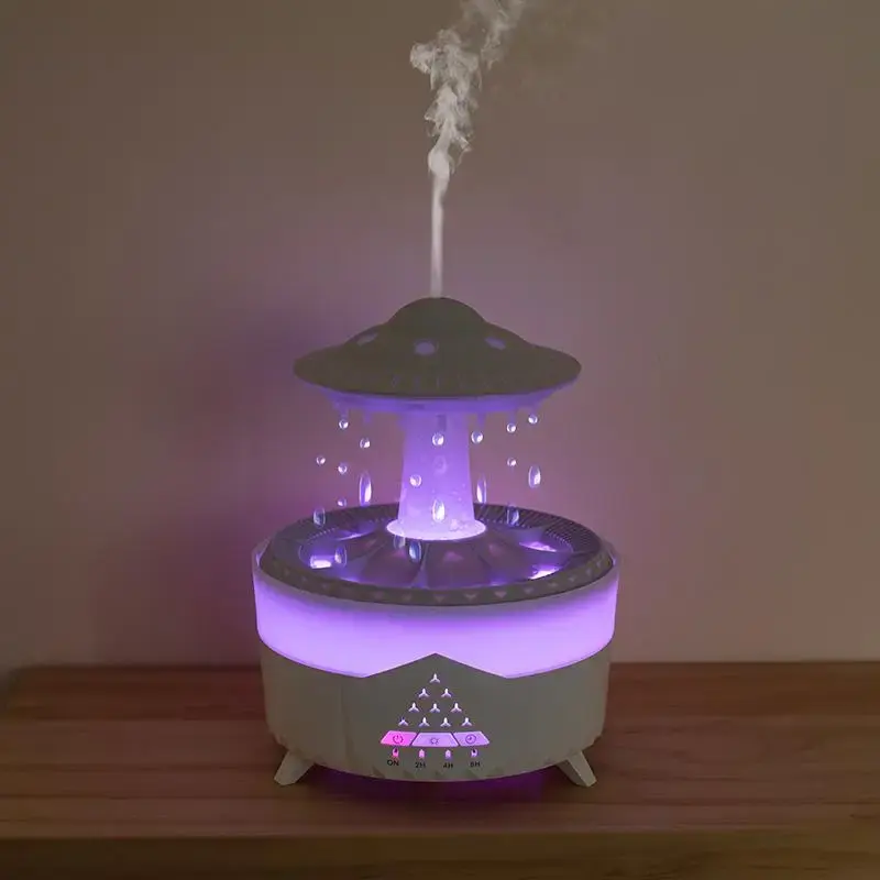 UFO Design Air Humidifier, Plug and Play Aroma Diffuser with Colorful Night Light, Portable Humidifier, Desktop Air Humidif...