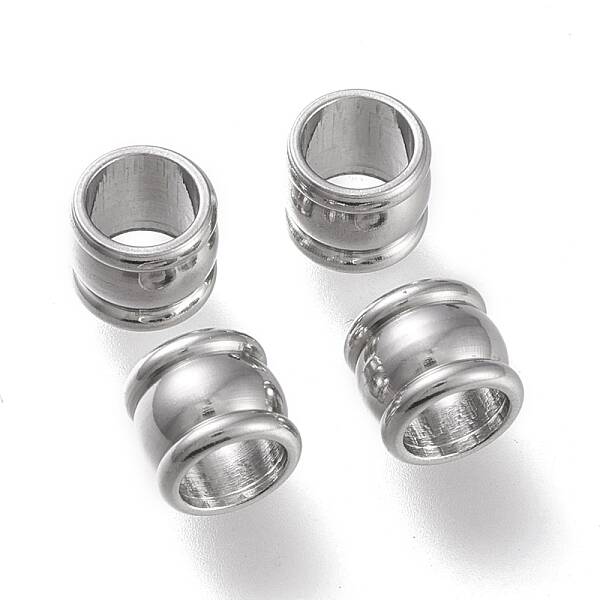 Non-Tarnish 201 Stainless Steel European Beads