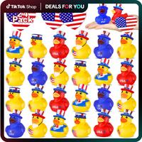 Dealsforyoudays 24 Pcs Patriotic Rubber Ducks, 4th of July Ducks for Ducking, Bulk Ducks for Jeeps Fourth of July Independenc...