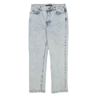 NETWORK High Waisted Womens Jeans Blue Regular Straight W28 L26