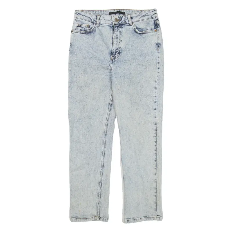 NETWORK High Waisted Womens Jeans Blue Regular Straight W28 L26