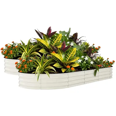 Garvee 2 Pack 8' X 4' X 1.5' Rust-Resistant Galvanized Steel Raised Garden Beds – Large Outdoor Planter Box, Durable, Easy ...