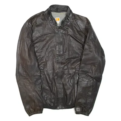 HUGO BOSS Boss Orange Mens Jacket Black Leather L