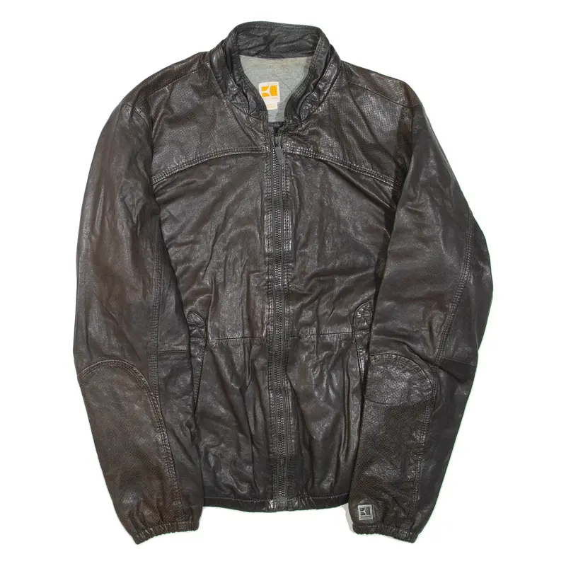 HUGO BOSS Boss Orange Mens Jacket Black Leather L