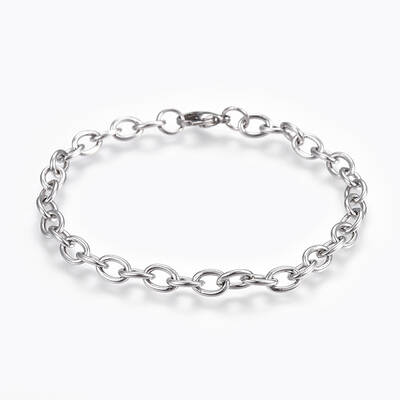 Tarnish Resistant 304 Stainless Steel Cable Chain Bracelets