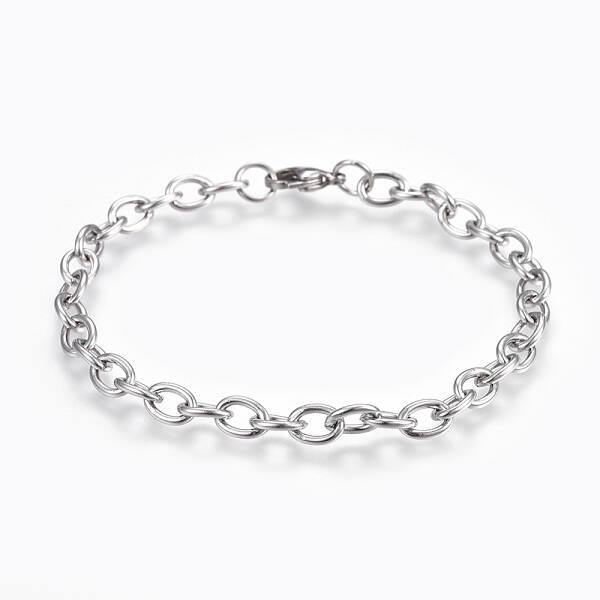Tarnish Resistant 304 Stainless Steel Cable Chain Bracelets