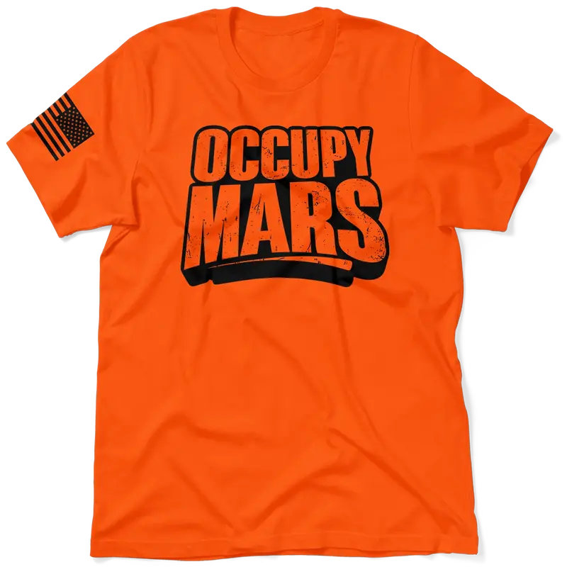 Occupy Mars - Safety Orange T-Shirt