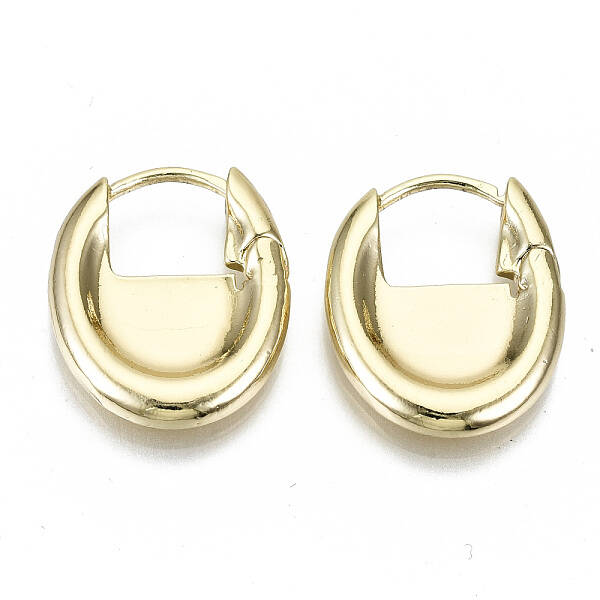 Brass Huggie Hoop Earrings