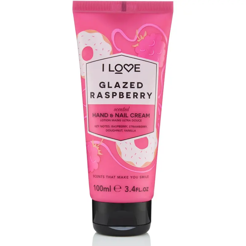 I Love, Signature Collection, Moisturizing, Hand & Nail Cream, Frosted Raspberry, 100ml