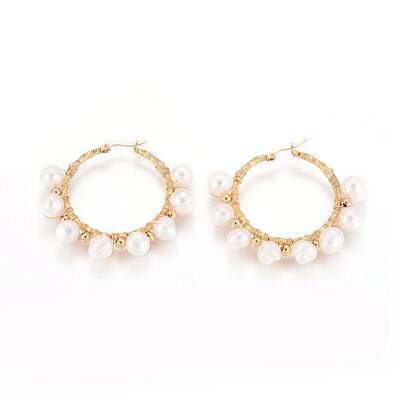 304 Stainless Steel Hoop Earrings