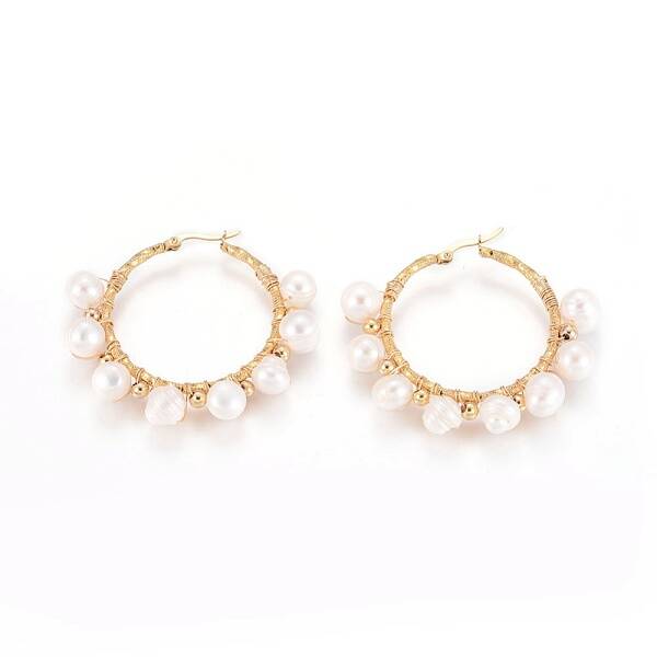 304 Stainless Steel Hoop Earrings