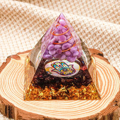 Resin Orgonite Pyramid Home Display Decorations