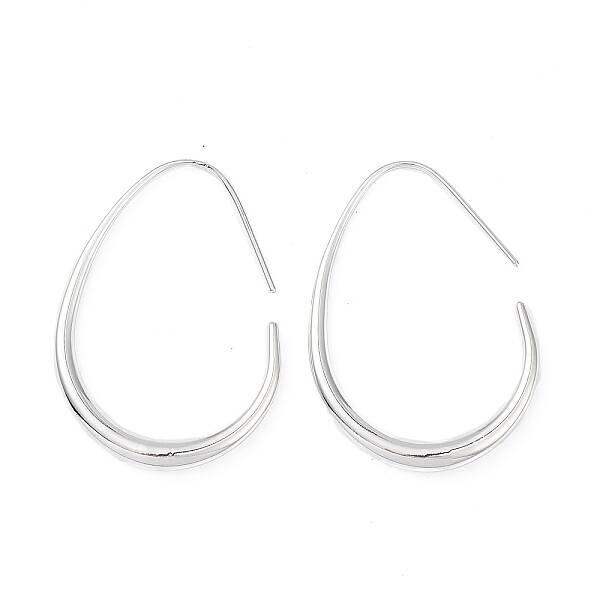 Brass Teardrop Dangle Earrings for Women