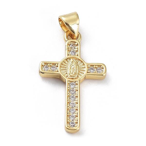 Brass Micro Pave Cubic Zirconia Pendants