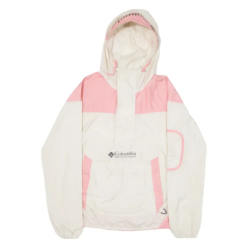 COLUMBIA Lightweight Womens Anorak Jacket Beige Hooded S