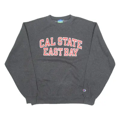 CHAMPION Cal State East Bay Mens Sweatshirt Grey Crew Neck USA L