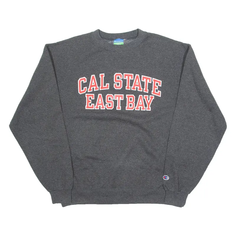 CHAMPION Cal State East Bay Mens Sweatshirt Grey Crew Neck USA L
