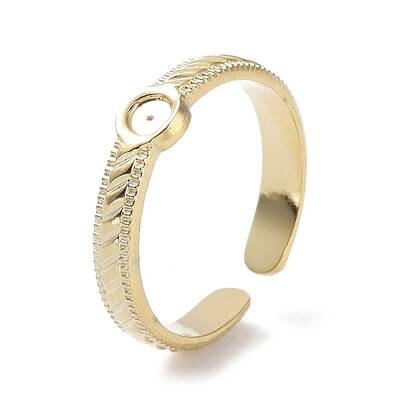 304 Stainless Steel Open Cuff Ring Findings