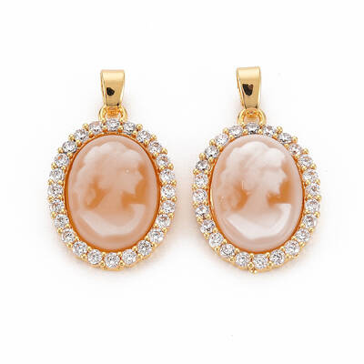 Brass Lilac Cubic Zirconia Pendants