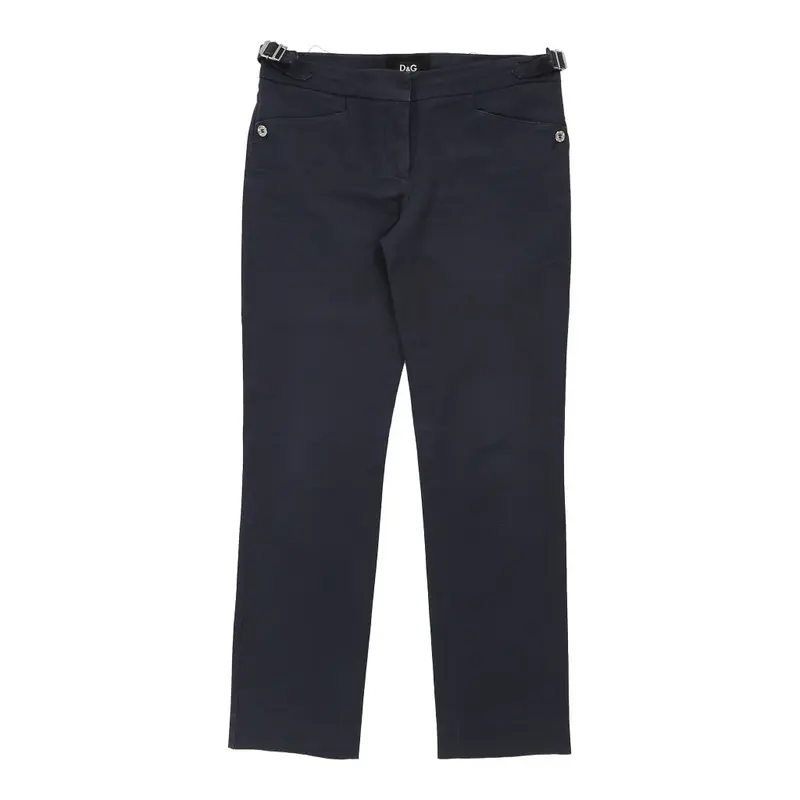 Dolce & Gabbana Trousers - 31W UK 10 Navy Cotton Blend | Size: UK 10