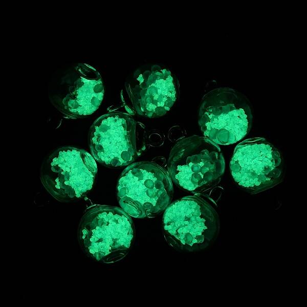 Glow in the Dark Luminous Glass Globe Pendants