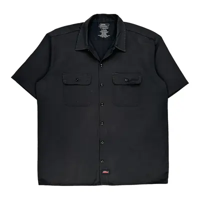 Dickies Short Sleeve Shirt - Large Black Polyester Blend | Size: large