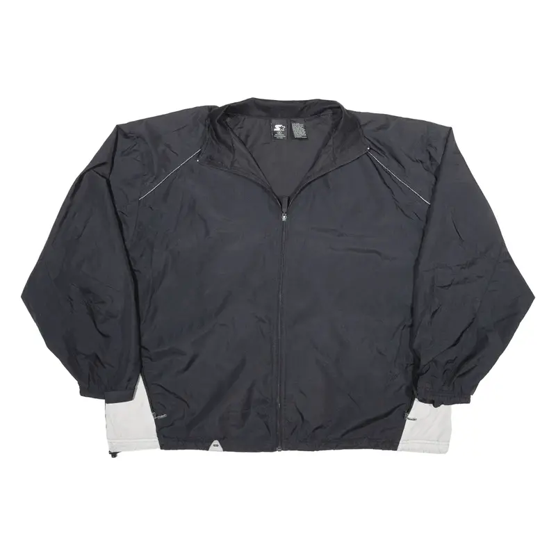 STARTER Windbreaker Jacket Black Mens XL
