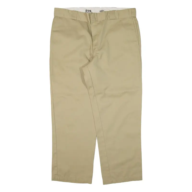 DICKIES 874 Workwear Mens Trousers Beige Regular Straight W38 L29