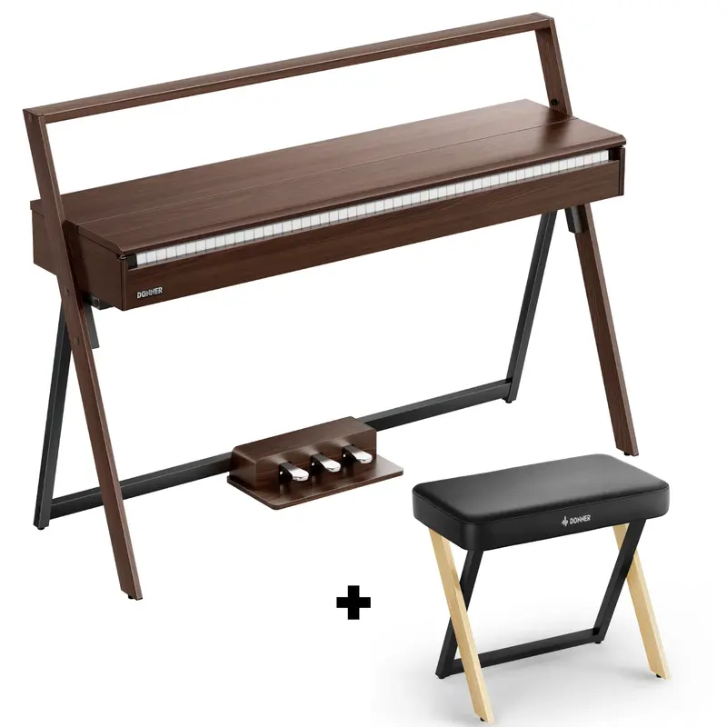 Donner OURA™ R300 Home Digital Piano - Walnut / Piano+Bench