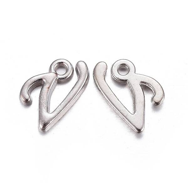 Platinum Plated Alloy Letter Pendants