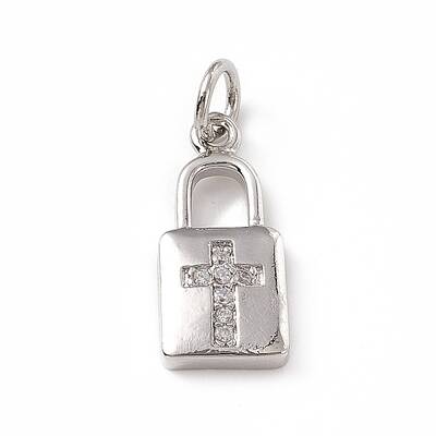 Brass Micro Pave Cubic Zirconia Pendants