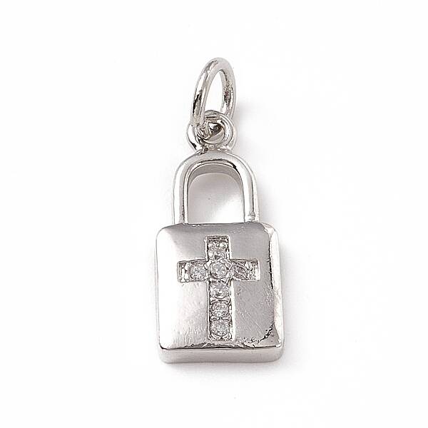 Brass Micro Pave Cubic Zirconia Pendants