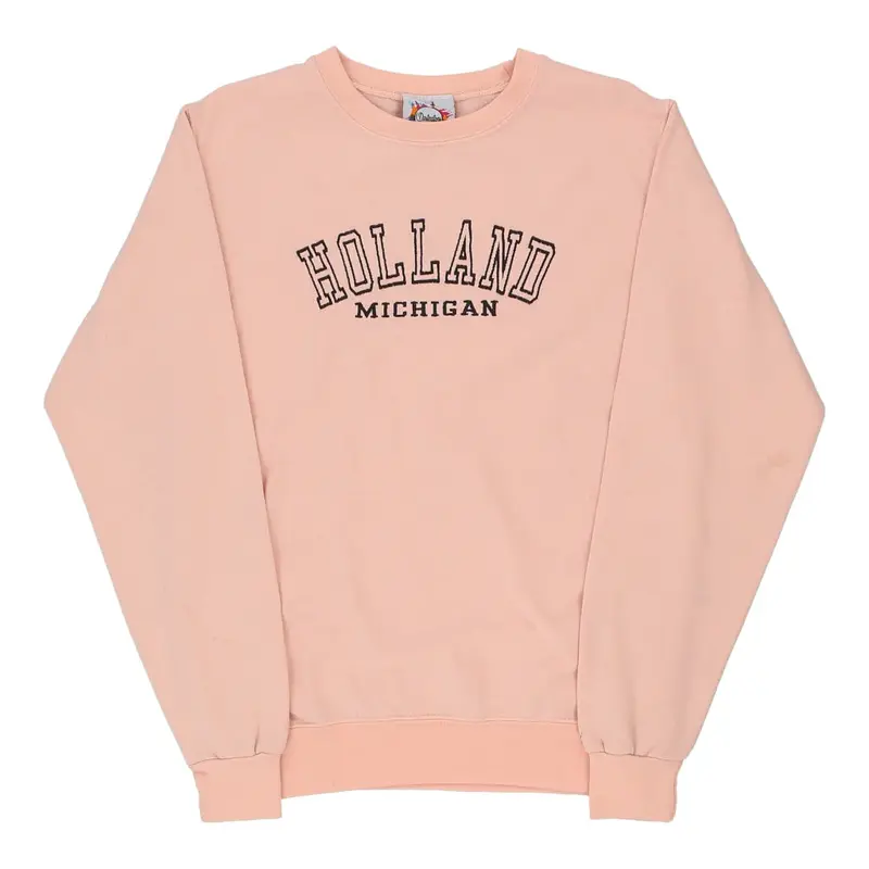 Holland, Michigan Destinations  Sweatshirt - Small Pink Cotton Blend