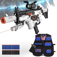 SOFITEN VIKTOR N-X,Toy Automatic Sniper Rifle Toy gun Set Foam Dart Blaster with Tactical Vest, Infrared, Flashlight, Power I...