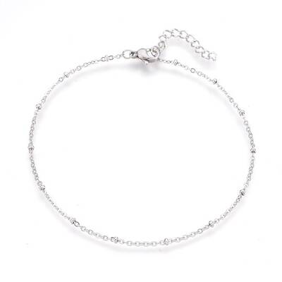 Tarnish Resistant 304 Stainless Steel Cable Chain Anklets