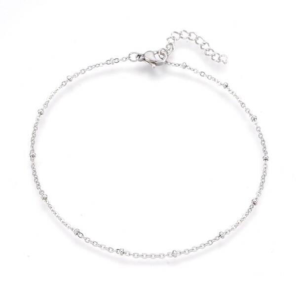 Tarnish Resistant 304 Stainless Steel Cable Chain Anklets