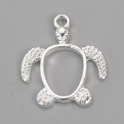 Alloy Open Back Bezel Pendants