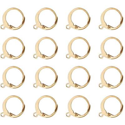 50 pcs 304 Stainless Steel Lever Back Hoop Earring for DIY Jewelry Making