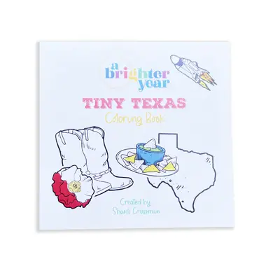 Tiny Texas Coloring Book, A Brighter Year, Adult Coloring Book, Texas Coloring Book, simple, bold, easy colouringbooks, for g...