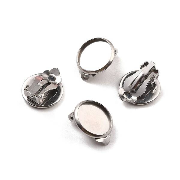 Non-Tarnish 316 Stainless Steel Clip-on Earring Findings
