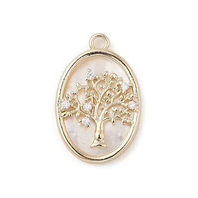 Brass Micro Pave Clear Cubic Zirconia Pendants