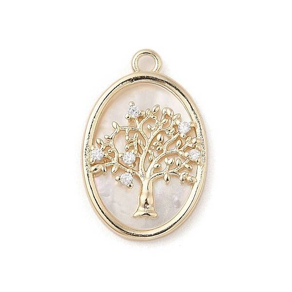 Brass Micro Pave Clear Cubic Zirconia Pendants