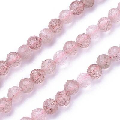 Natural Strawberry Quartz Beads Strands