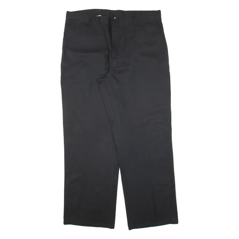 DICKIES Workwear Mens Trousers Black Relaxed Straight W38 L32